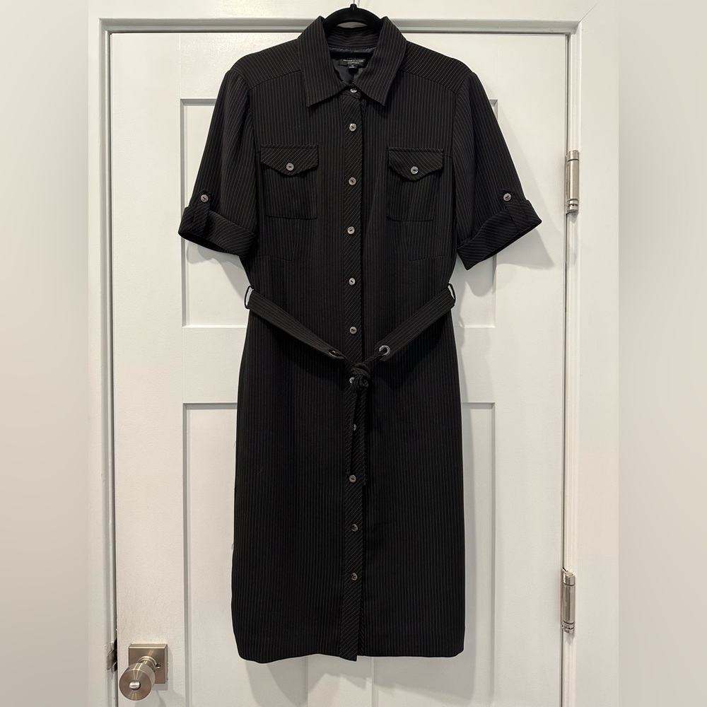Tahari Pinned Stripped Shirt Dress Women’s Size 10